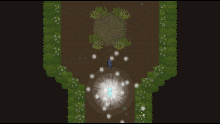 Coco disappears in a magical flash of circular lights.